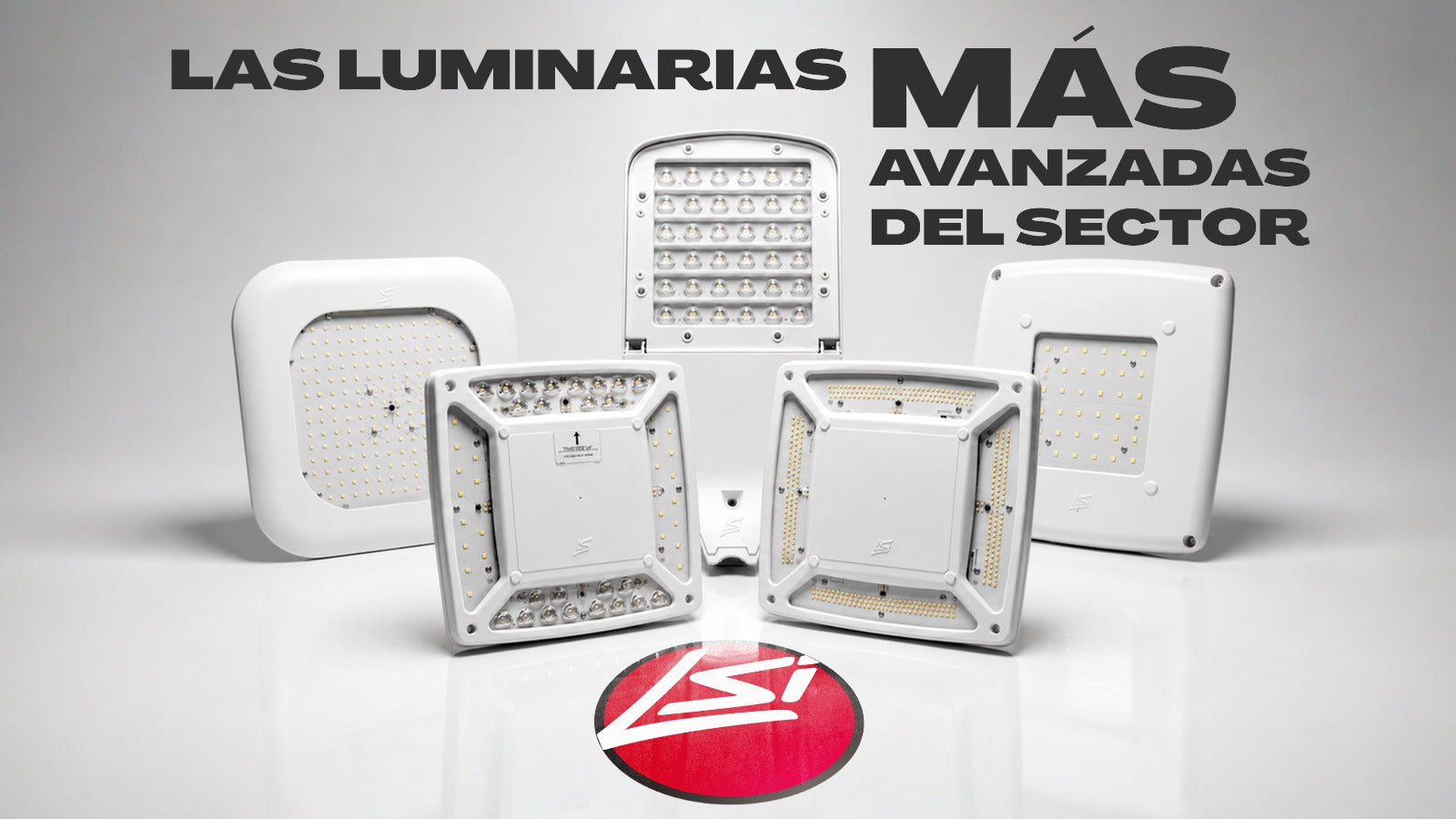 Luminarias LSI Industries LED para Gasolinera Techumbre