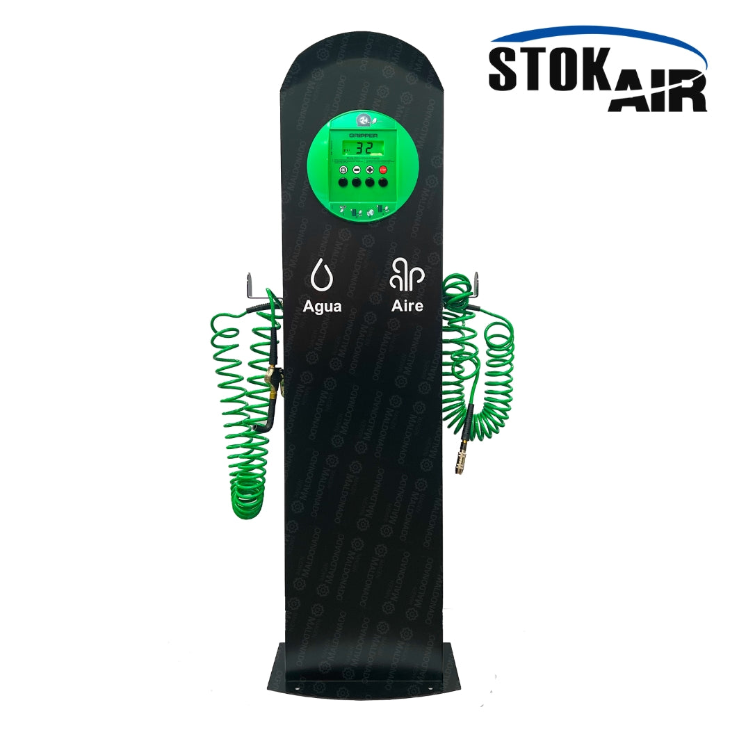 XX07 STOK AIR DISPENSARIO AIRE Y AGUA CABEZAL GRIPPER STOK AIR VERDE PEMEX