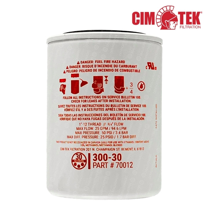 70012 Caja Filtro 3/4 Cimtek 30 Micras 12 Pz