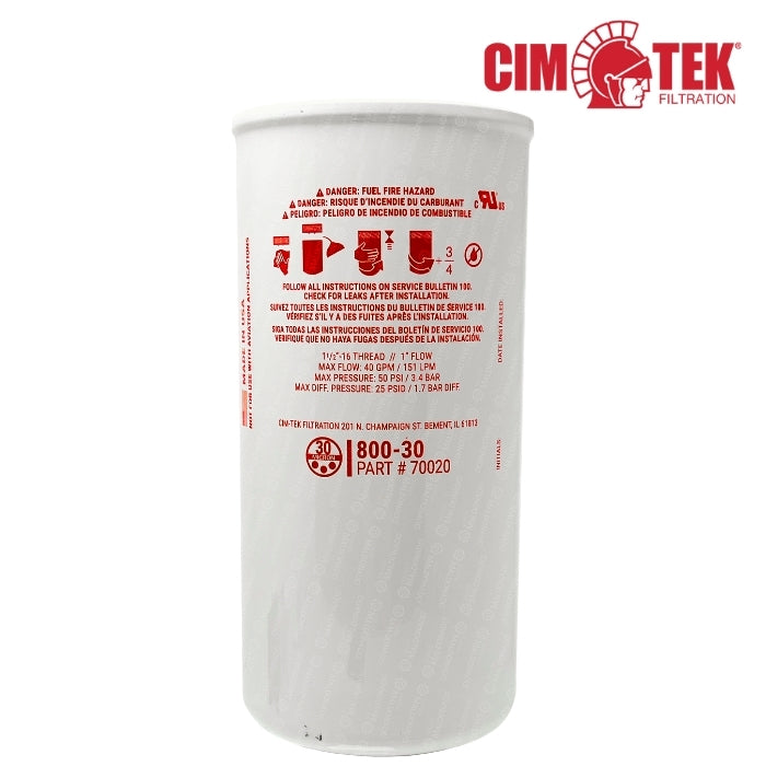 70020 Caja De Filtros 6 Pzas Para Dispensarios De 1 3/4" 30 Micras Cimtek Importado Usa