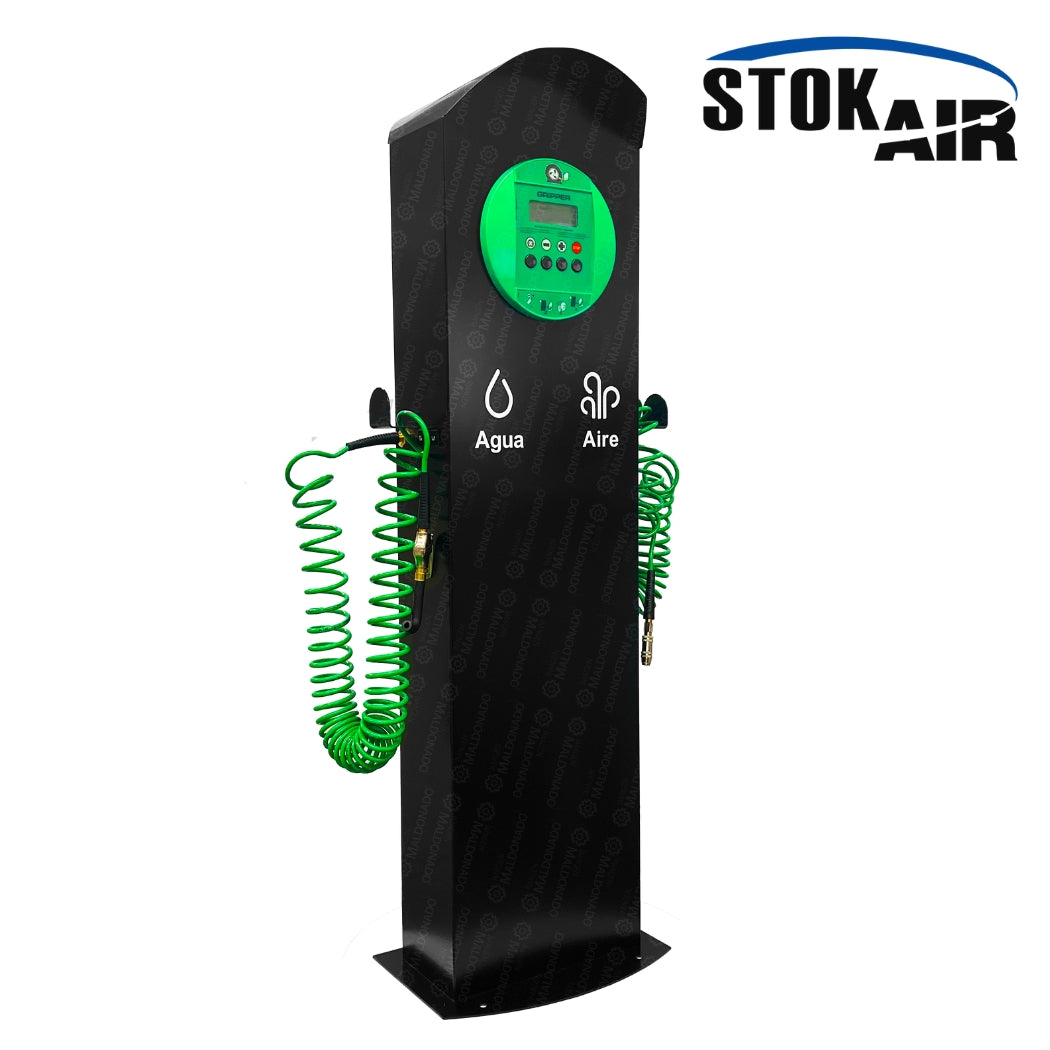 XX07 STOK AIR DISPENSARIO AIRE Y AGUA CABEZAL GRIPPER STOK AIR VERDE PEMEX