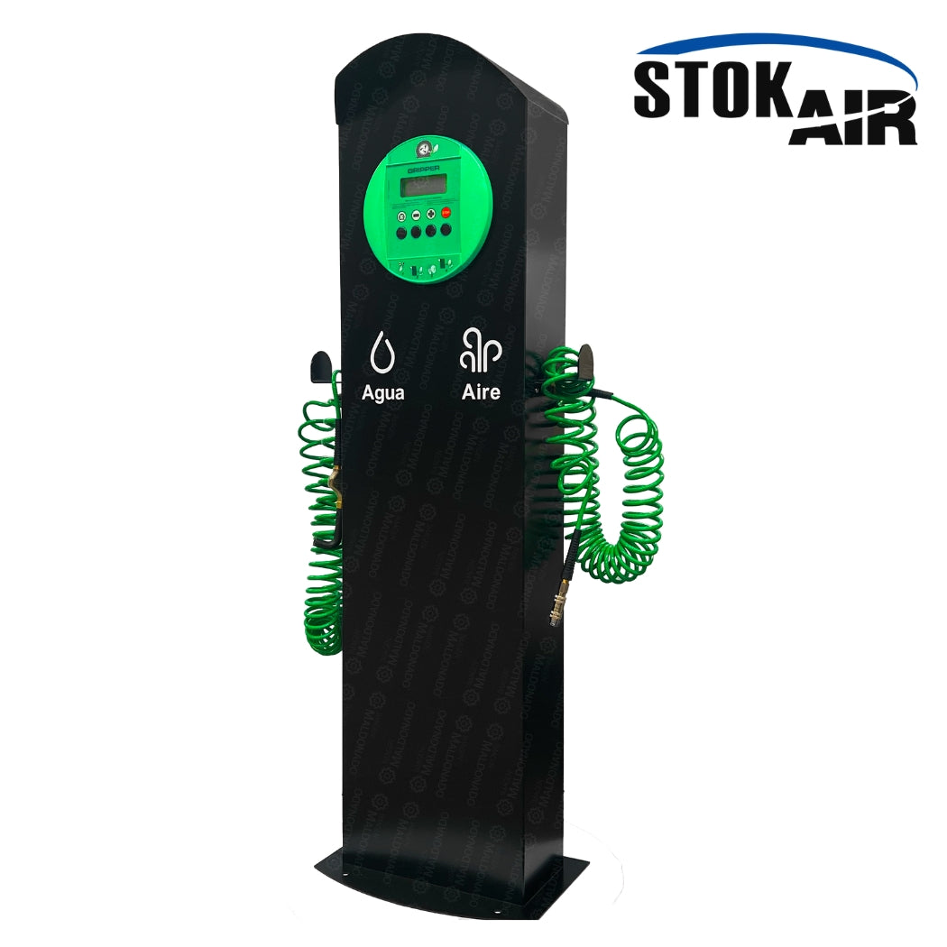 XX07 STOK AIR DISPENSARIO AIRE Y AGUA CABEZAL GRIPPER STOK AIR VERDE PEMEX