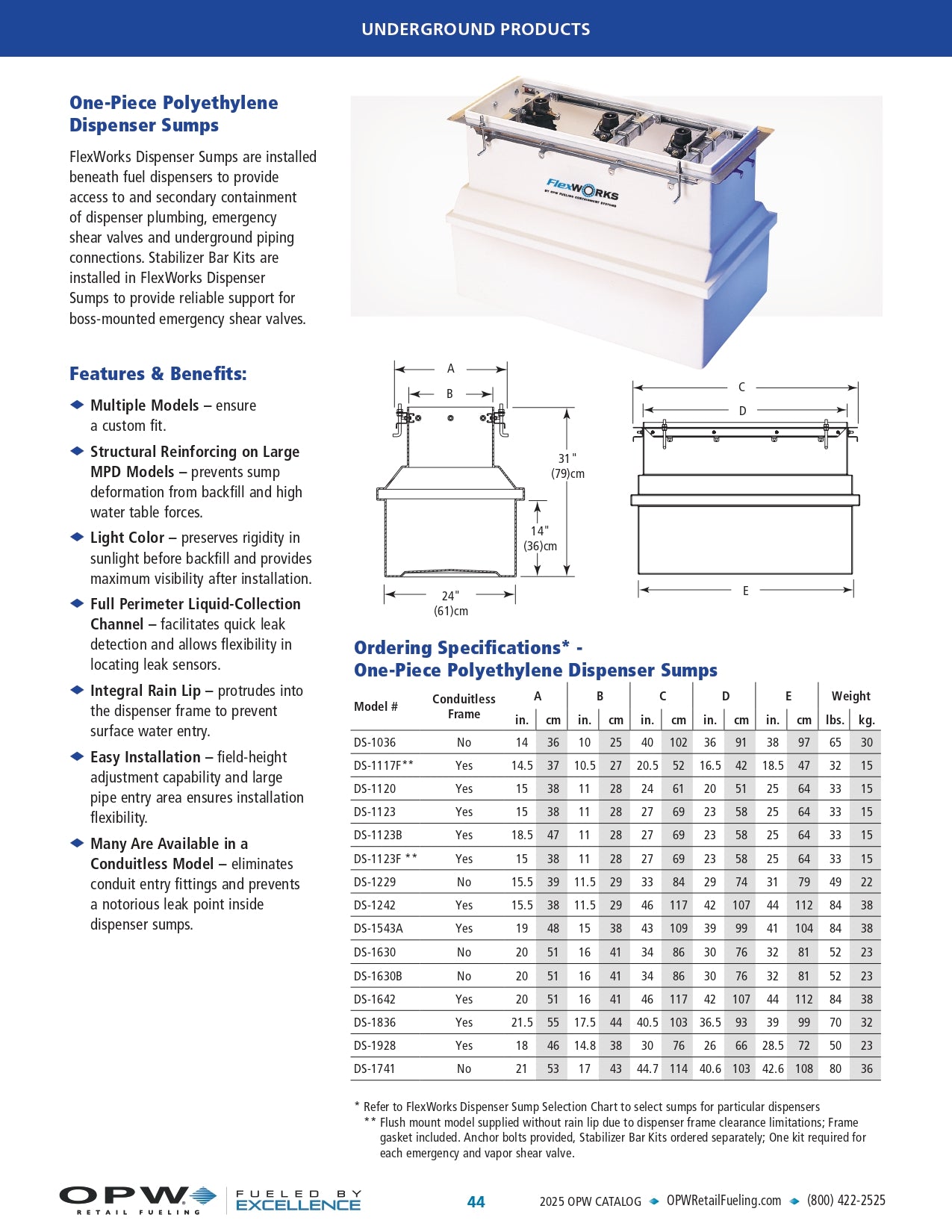 Ds-1836 Contenedor Encore Series Opw Opw