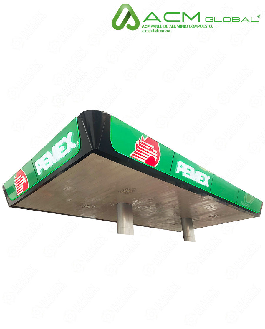 PANEL ALUMINIO FALDON PERIMETRAL PARA NUEVA IMAGEN PEMEX