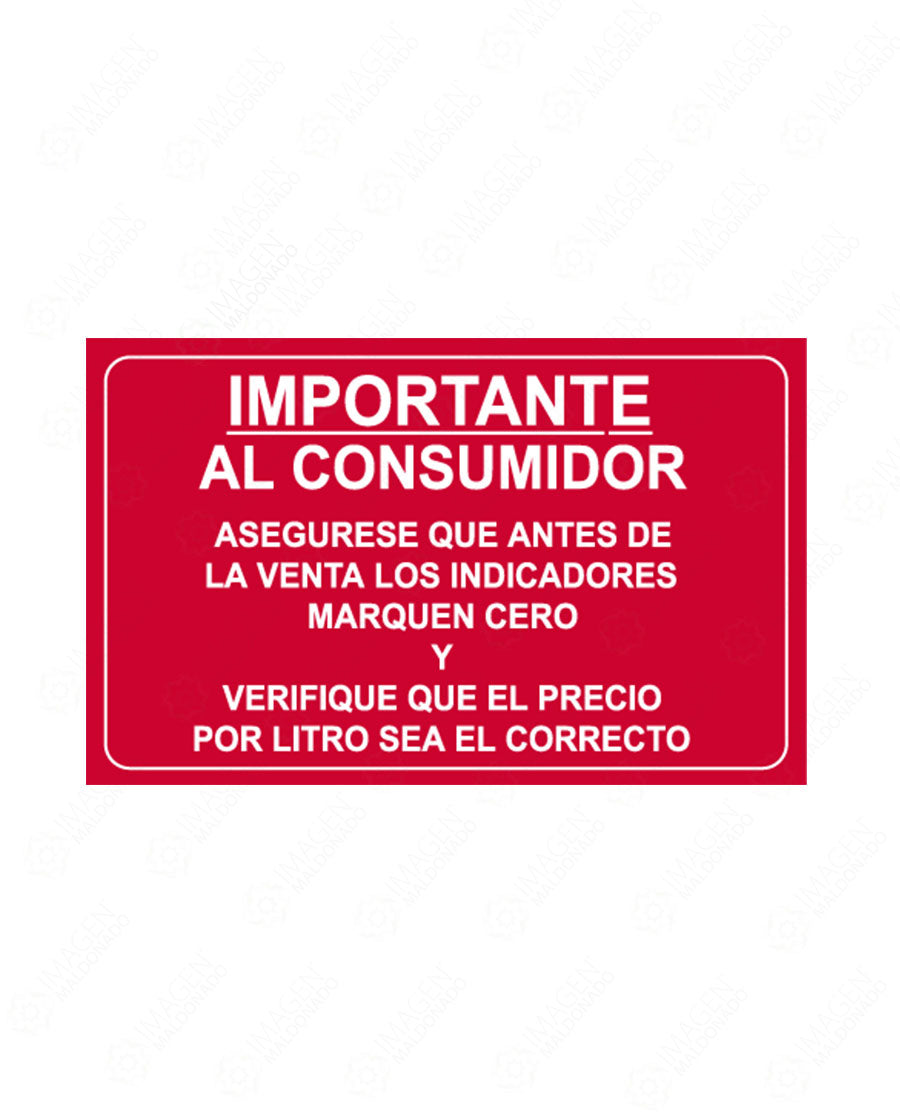 SM 44 PROFECO IMPORTANTE CONSUMIDOR CALCOMANIA DISPENSARIO