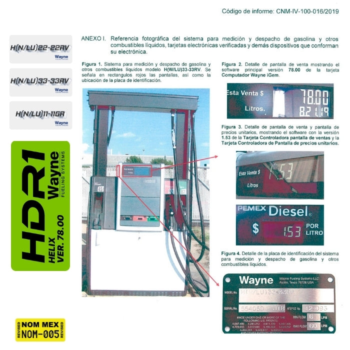 Wu018880-0001 Controlador Pantalla Precios Unitarios REV.02 Wayne