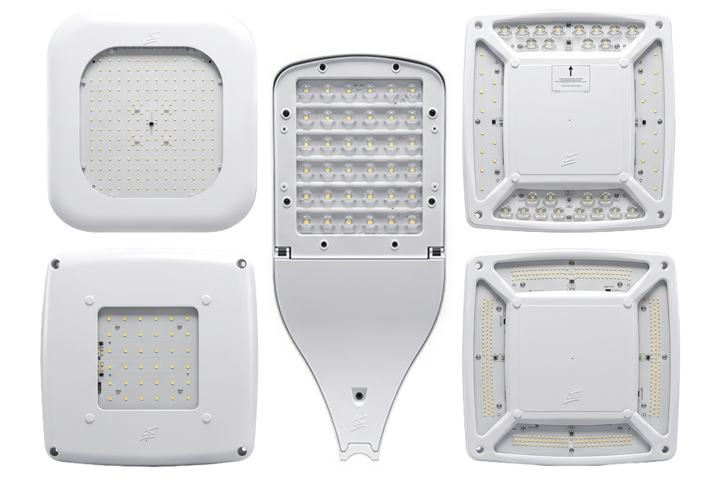 Luminarias LSI Industries LED para Gasolinera Techumbre